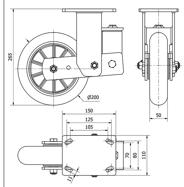 R.FIJA 17HLSB200-AUAB SUSPENSION POLIUR.NARANJA EJE BOLAS BALONA