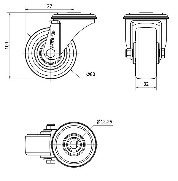 R.GIR.AGUJ.M12 INOX.20ZVLI80-POLR POLIAMIX BLANCO-POLIUR.MARRON ROD.
