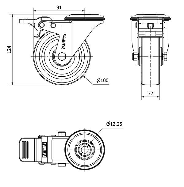 R.GIR.AGUJ.M12 FR.INOX.20ZVLIFD100-POAR POLIAMIX BL.-POLIUR.AZUL ROD