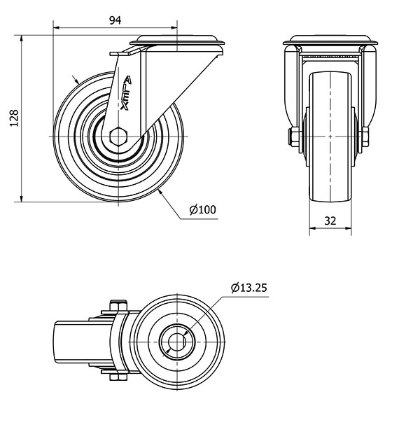 R.GIR.AGUJERO M12 20ZV100CP-POLSB POLIAMIX BLANCO-POLIUR.MARRON BOL.