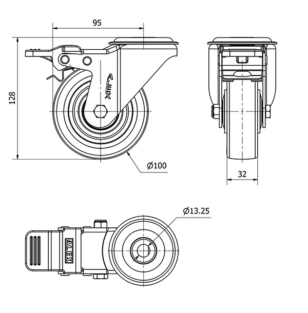 R.GIR.AGUJ.M12 FR.20ZVFD100CP-POLSB POLIAMIX BL.-POLIUR.MARRON BOL.