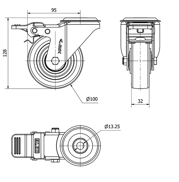 R.GIR.AGUJ.M12 FR.20ZVFD100CP-POASB POLIAMIX BLANCO-POLIUR.AZUL BOL.