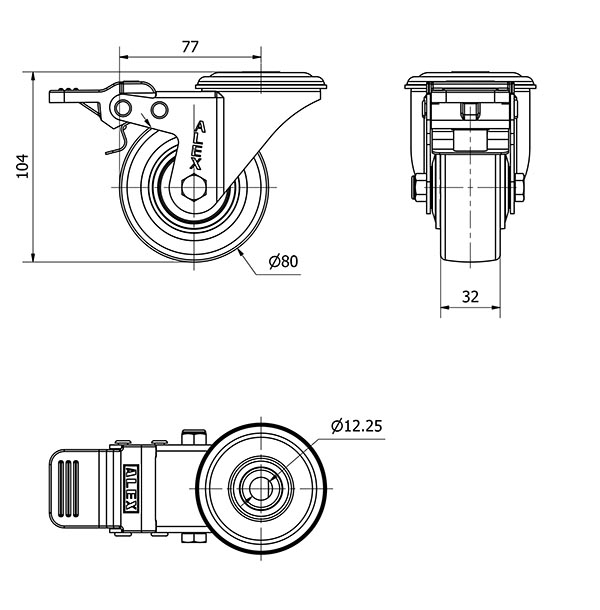 R.GIR.AGUJ.M12 FR.20ZVLFD80CP-POASB POLIAMIX BLANCO-POLIUR.AZUL BOL.