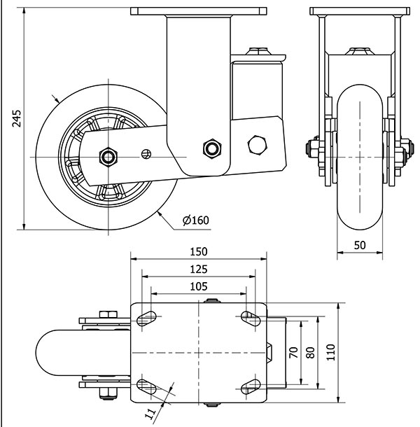 R.FIJA 17HLSB160-AUAGB SUSPENSION POLIUR.VERDE EJE BOLAS BALONA