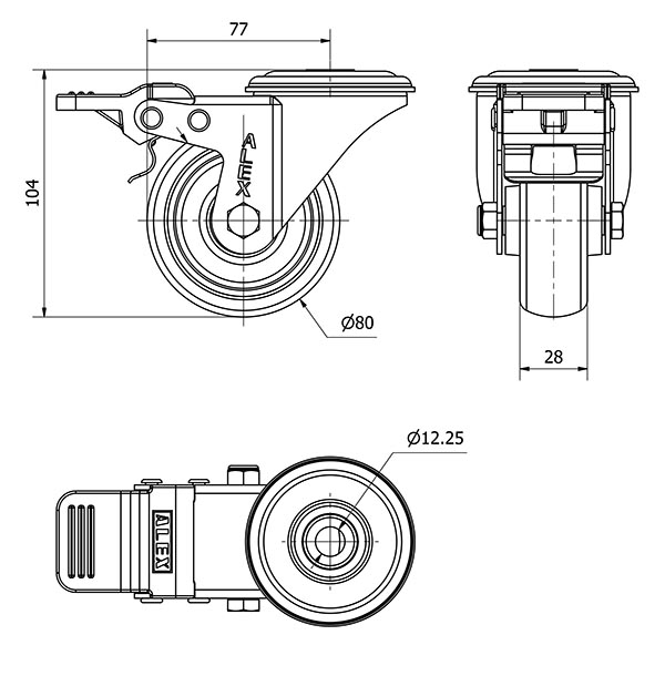 R.GIR.AGUJ.M12 FR.INOX.20ZVLIFD80-PGZR POLIAMIX-GOMA GR.INYECT.RODIL