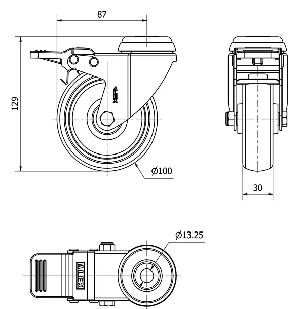 R.GIR.AGUJER.M12 FRENO 20BHAFD100-PGZR POLIAMIX-GOMA GRIS INYECT.ROD