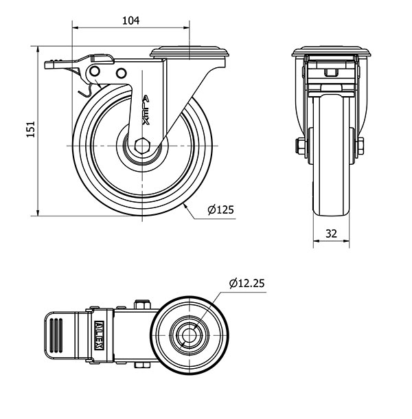 R.GIR.AGUJ.M12 FRENO 20ZVLFD125-POAR POLIAMIX BLANCO-POLIUR.AZUL ROD