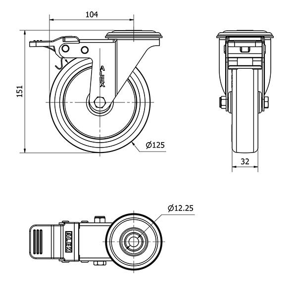 R.GIR.AGUJ.M12 FR.INOX.20ZVLIFD125-POL POLIAMIX BL-POLIUR.MARR.LISO