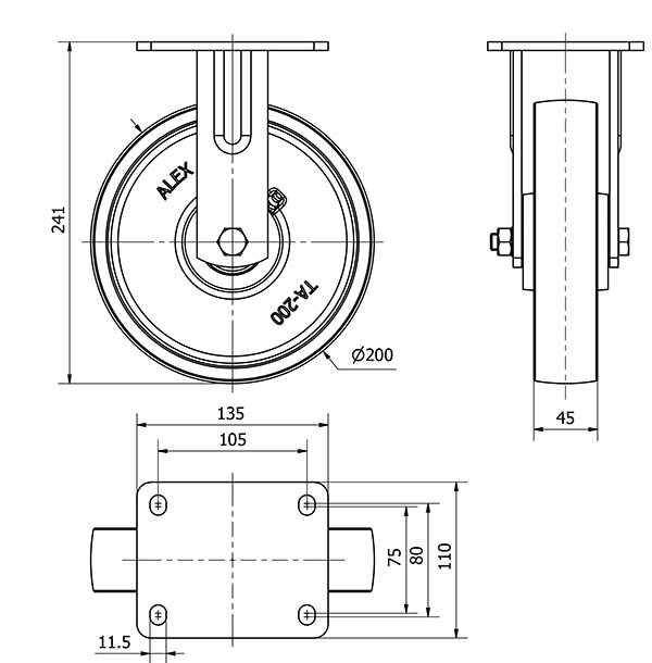 R.FIJA 17SL200-CIB HIERRO FUNDIDO EJE BOLAS