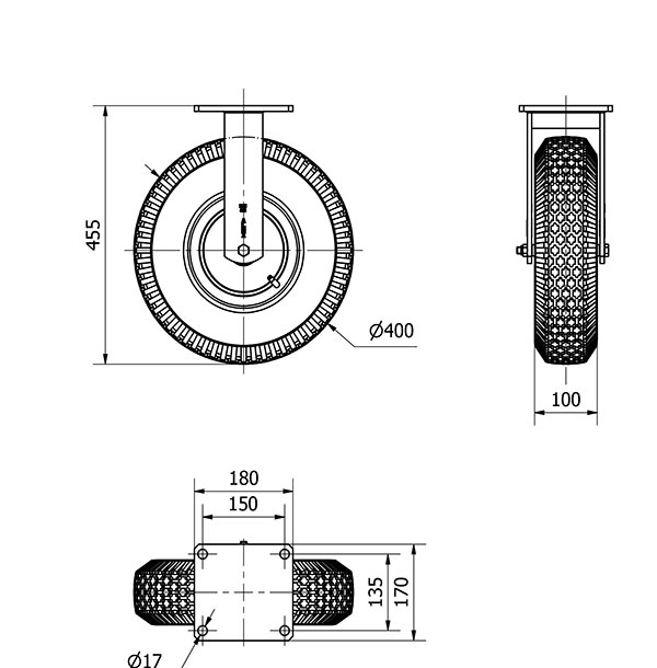 R.FIJA 17HLBI400-RITB METALICO-NEUMATICA EJE BOLAS