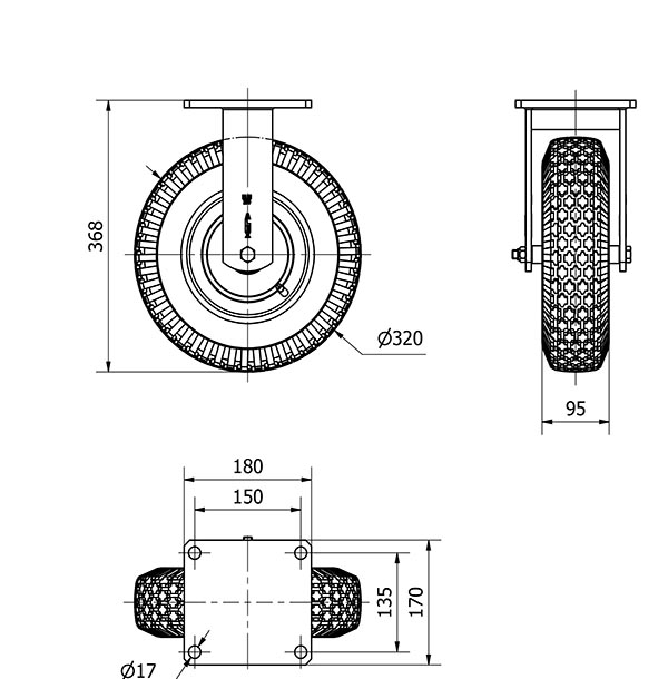 R.FIJA 17HLBI320-RITB METALICO-NEUMATICA EJE BOLAS