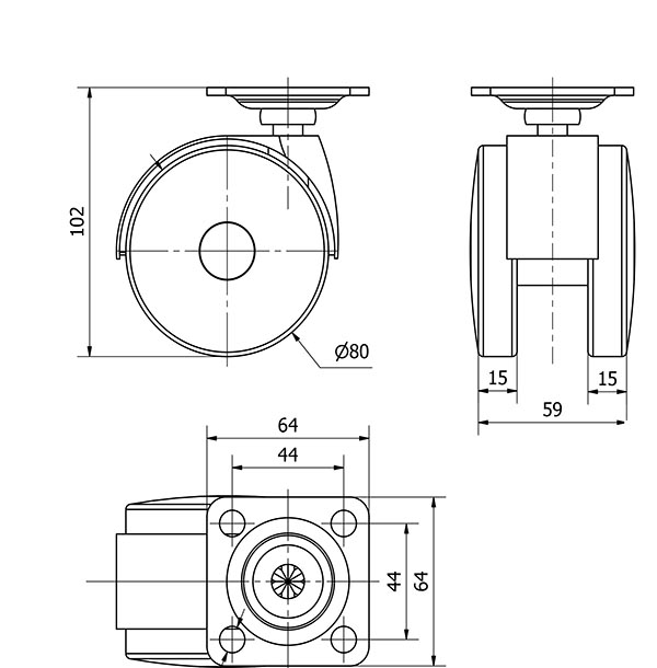R.GIR.PLACA 10DKG80 POLIAMIX NEGRO