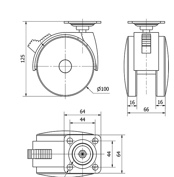 R.GIR.PLACA FRENO 10DKGF100 POLIAMIX NEGRO