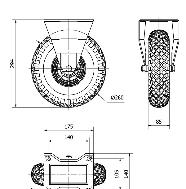 R.FIJA 17WL260-RIFN POLIAMIX-IMPINCHABLE EJE LISO