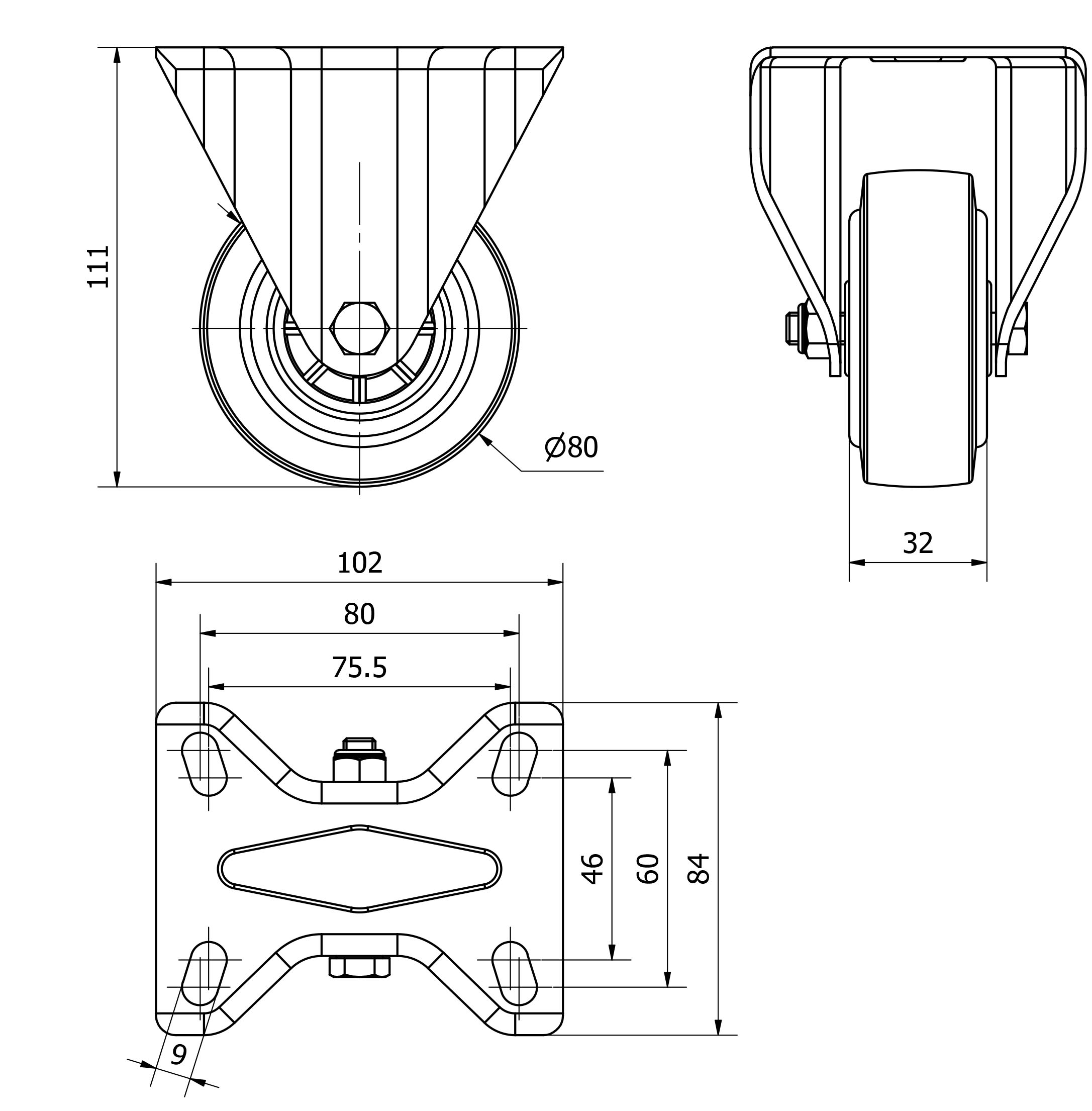 R.FIJA 121-080-2 POLIAMIX-GOMA AZUL SUPERELAST.RODILLOS