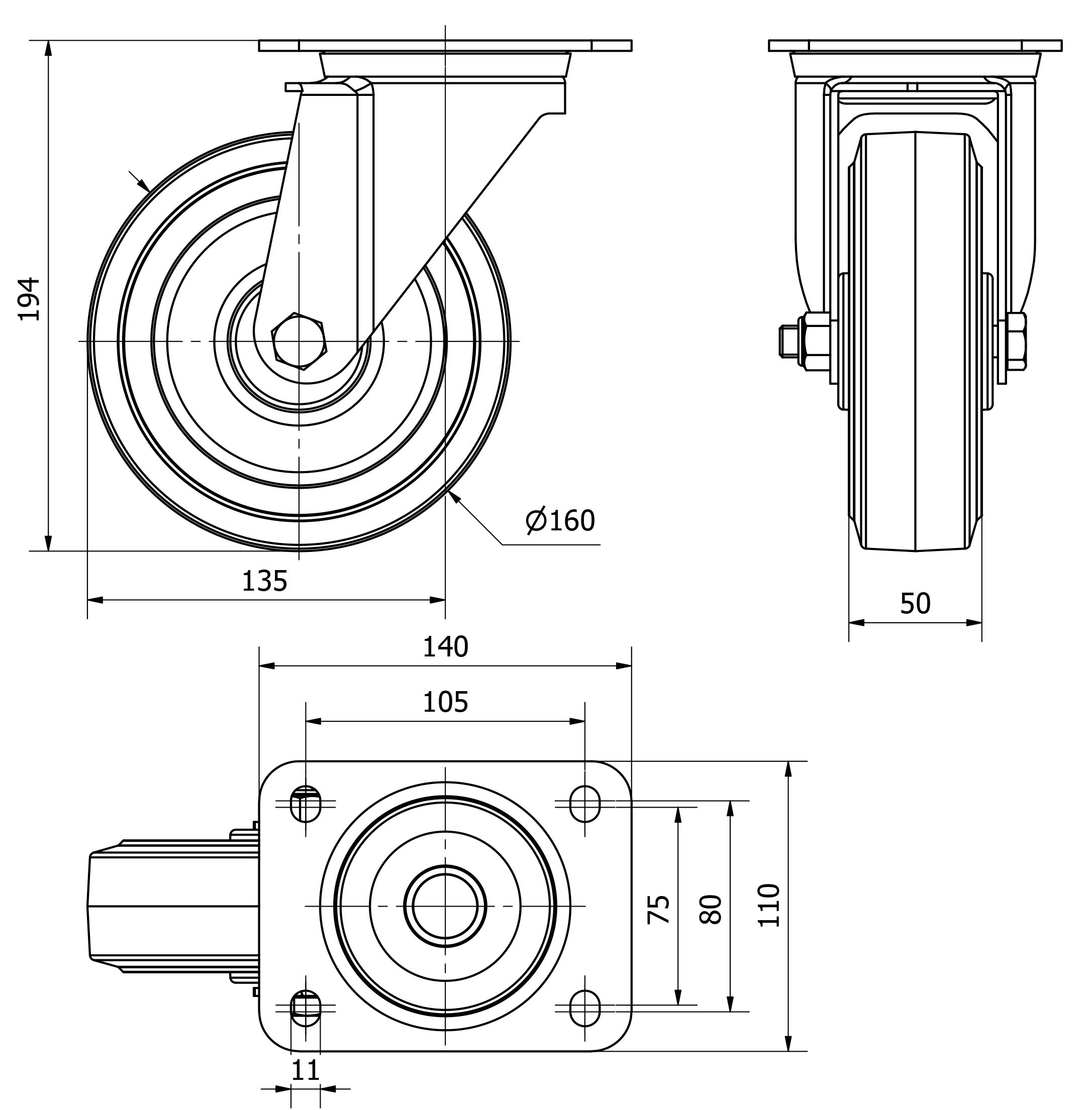 R.GIR.PLACA 121-160-1 POLIAMIX-GOMA AZUL SUPERELAST.RODILLOS
