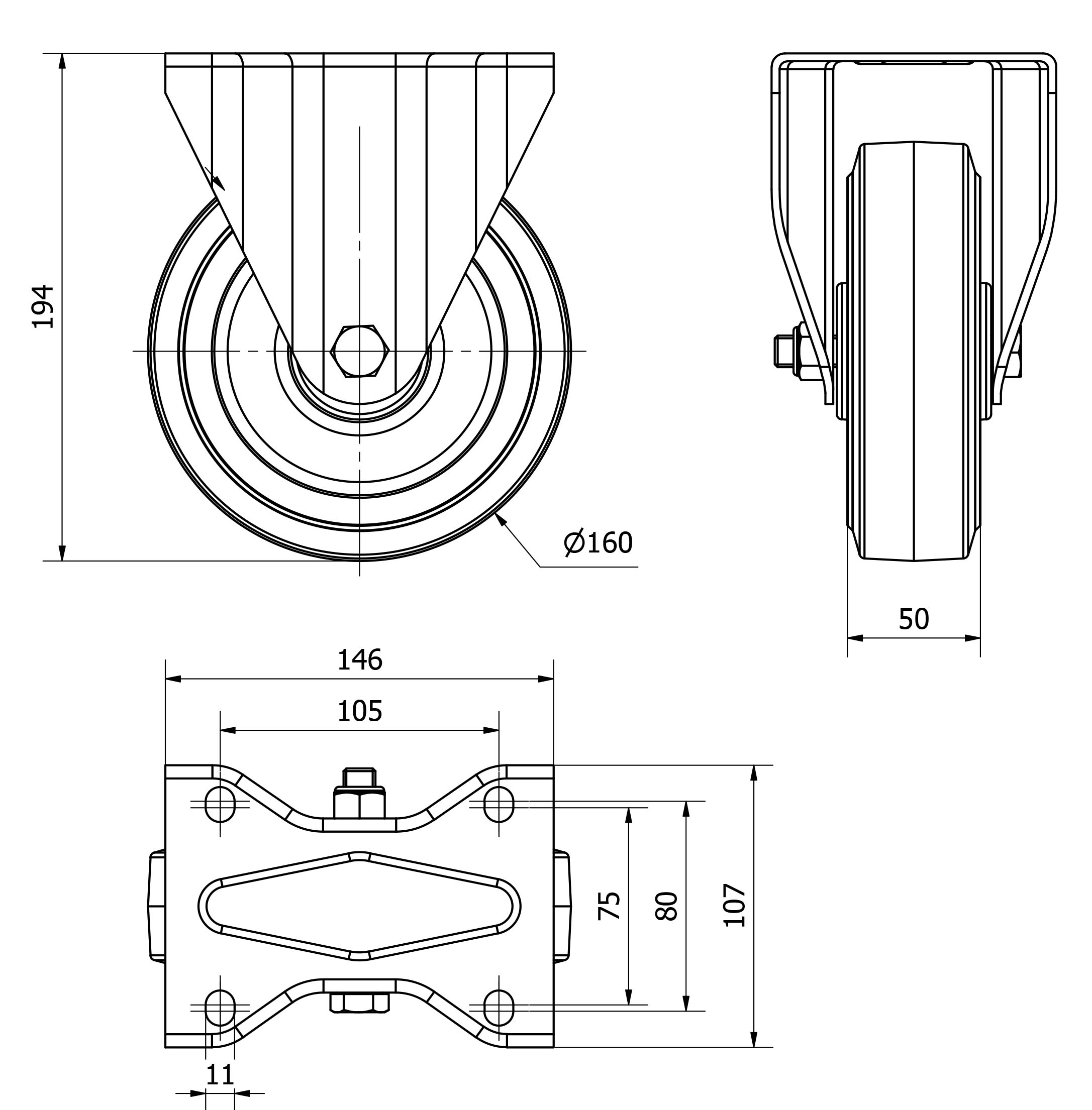 R.FIJA 121-160-2 POLIAMIX-GOMA AZUL SUPERELAST.RODILLOS