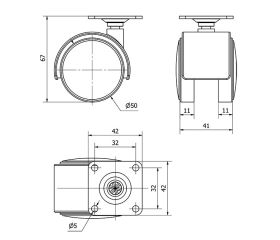 R.GIR.PLACA 10DK50 POLIAMIX NEGRO