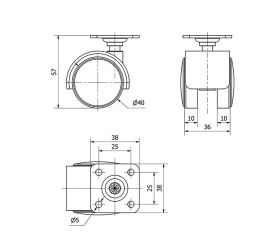 R.GIR.PLACA 10DK40 POLIAMIX NEGRO