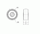 RUEDA BP62-10-27 PLASTICO BLANCO EJE LISO