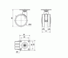 R.GIR.PLACA 10DKP60 NYLON-PLATEADA