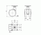 R.GIR.PLACA 10DKM50 NYLON-MADERA HAYA