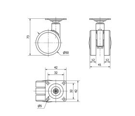R.GIR.PLACA 10DKM50 NYLON-MADERA HAYA