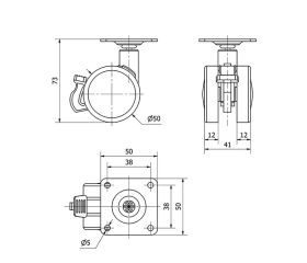 R.GIR.PLACA FRENO 10DKMF50 NYLON-MADERA HAYA