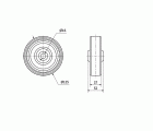 RUEDA TD125-16-53 RESINA MARRON EJE LISO