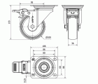 R.GIR.PLACA FRENO 10ZVFD100-TN NYLON BLANCO EJE LISO