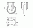 R.FIJA 17ZVL125-TNE NYLON BLANCO EJE LISO