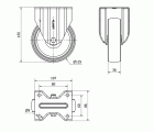 R.FIJA 17ZV125-TNE NYLON BLANCO EJE LISO