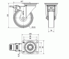 R.GIR.PLACA FRENO 10ZVFD125-TNE NYLON BLANCO EJE LISO