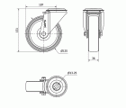 R.GIR.AGUJERO M12 20ZV125-TNE NYLON BLANCO EJE LISO