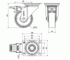R.GIR.PLACA FRENO 10ZVFD100-TNR NYLON BLANCO EJE RODILLOS
