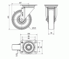 R.GIR.PLACA 10ZV125-TNEB NYLON BLANCO EJE BOLAS