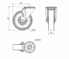 R.GIR.AGUJERO M12 20ZV125-TNEB NYLON BLANCO EJE BOLAS