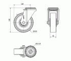 R.GIR.AGUJERO M12 20ZV150-TNB NYLON BLANCO EJE BOLAS
