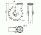 R.GIR.AGUJERO M12 20ZV200-TNB NYLON BLANCO EJE BOLAS