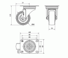 R.GIR.PLACA INOX.10ZVLI80-TNRI NYLON BLANCO EJE RODILLOS INOX