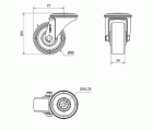 R.GIR.AGUJERO M10 INOX.20ZVLI80-TNRI NYLON BLANCO EJE RODILLOS INOX