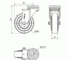 R.GIR.AGUJERO M12 20A100CP-PGAN POLIAMIX-GOMA GRIS EJE LISO