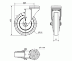 R.GIR.AGUJERO M12 20A125CP-PGAN POLIAMIX-GOMA GRIS EJE LISO