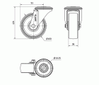 R.GIR.AGUJERO M10 INOX.20ZVLI100-TNRI NYLON BLANCO EJE RODILLOS INOX