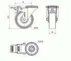 R.GIR.AGUJ.M10 FREN.INOX.20ZVLIFD100-TNRI NYLON BLANCO RODILLOS INOX