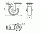 R.GIR.AGUJ.M12 FREN.INOX.20ZVLIFD100-TNRI NYLON BLANCO RODILLOS INOX