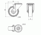 R.GIR.AGUJERO M12 INOX.20ZVI100-TNRI NYLON BLANCO EJE RODILLOS INOX