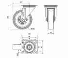 R.GIR.PLACA INOX.10ZVI125-TNEBI NYLON BLANCO EJE BOLAS INOX