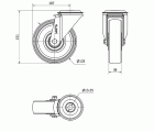 R.GIR.AGUJERO M12 INOX.20ZVI125-TNEBI NYLON BLANCO EJE BOLAS INOX