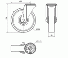 R.GIR.AGUJERO M12 INOX.20ZVI200-TNBI NYLON BLANCO EJE BOLAS INOX